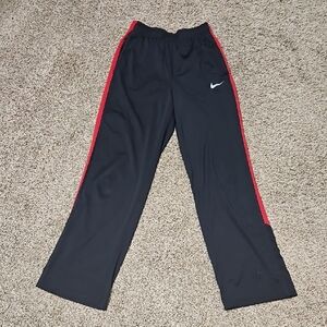 Nike Kids Black Joggers with Red Accents